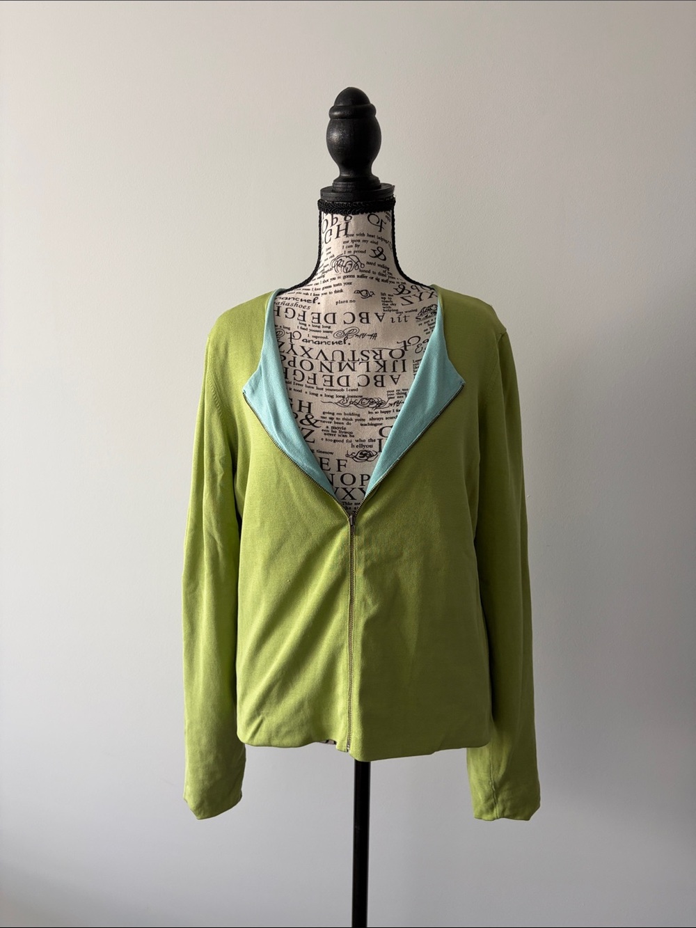 Calvin Klein Light Green Jacket with Mint Trim